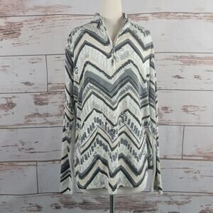 San Soleil 1/4 zip pullover long sleeve top Size XL